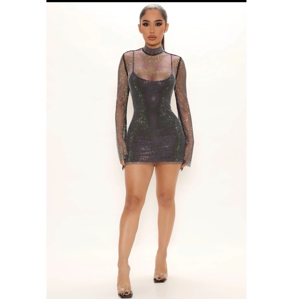 Fashion Nova rhinestone Mini Dress